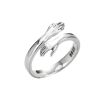 Love Hug Couple Open Adjustable Ring
