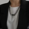 Fashion Black Zircon Necklace Women's Multilayer Winding Clavicle Chain Jewelry
