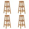 vidaXL Bar Stools 4 pcs Solid Acacia Wood