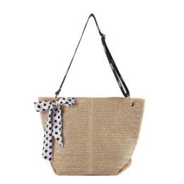 Wholesale Straw Handbag Casual Ethnic Style Woven Bag (Color: Khaki)
