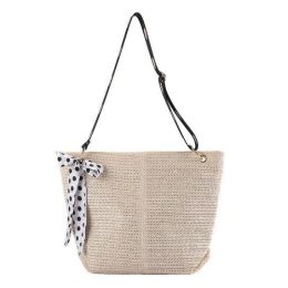 Wholesale Straw Handbag Casual Ethnic Style Woven Bag (Color: light brown)