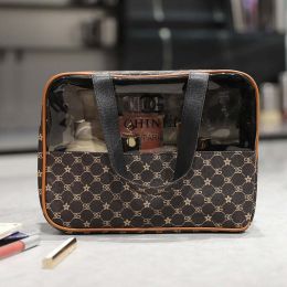 Wholesale Large capacity transparent cosmetic bag (Color: 4)