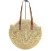 Wholesale Hand Knitted Round Straw Beach Bag