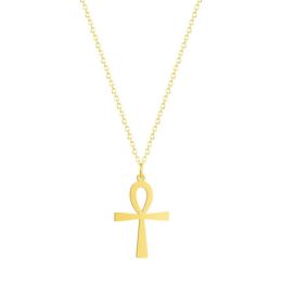 Wholesale Egyptian Cross of Life Necklace (Color: Gold-color)