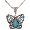 Wholesale starfish butterfly owl elephant turquoise peacock necklace