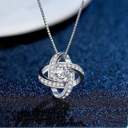 Wholesale Four Leaf Clover Pendant Jewelry Necklace (Color: Chain Set (Pendant + Chain))