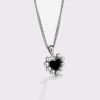 925 Sterling Silver Love Pendant Female European And American Ins Fashion Retro Light Luxury Bead Heart Necklace