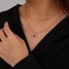 925 Sterling Silver Love Pendant Female European And American Ins Fashion Retro Light Luxury Bead Heart Necklace