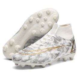 Professional Football Boots High-End New Ag / TF Men's Football Shoes Children's Cleats Sports Shoes Four Seasons Outdoor Traini (Color: Sky Blue)