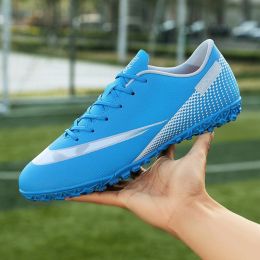 Hniadia Football Boots High Quality Soccer Shoes Assassin Chuteira Campo Same As Messi AG/TF Football Training Sneakers Ð±ÑƒÑ‚ÑÑ‹ (Color: s028-TF-blue)