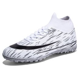 Hniadia Football Boots High Quality Soccer Shoes Assassin Chuteira Campo Same As Messi AG/TF Football Training Sneakers Ð±ÑƒÑ‚ÑÑ‹ (Color: ss029-TF-white)