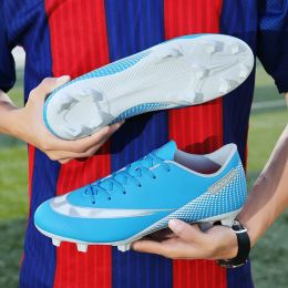 Hniadia Football Boots High Quality Soccer Shoes Assassin Chuteira Campo Same As Messi AG/TF Football Training Sneakers Ð±ÑƒÑ‚ÑÑ‹ (Color: s028-AG-blue)