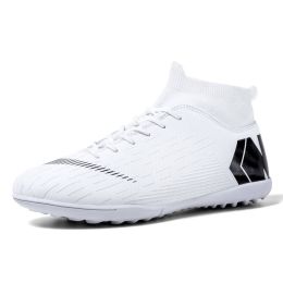Hniadia Football Boots High Quality Soccer Shoes Assassin Chuteira Campo Same As Messi AG/TF Football Training Sneakers Ð±ÑƒÑ‚ÑÑ‹ (Color: ss027-TF-white)