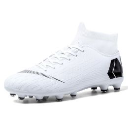 Hniadia Football Boots High Quality Soccer Shoes Assassin Chuteira Campo Same As Messi AG/TF Football Training Sneakers Ð±ÑƒÑ‚ÑÑ‹ (Color: ss027-AG-white)
