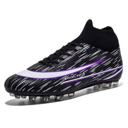 Hniadia Football Boots High Quality Soccer Shoes Assassin Chuteira Campo Same As Messi AG/TF Football Training Sneakers Ð±ÑƒÑ‚ÑÑ‹ (Color: ss029-AG-black)
