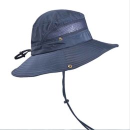 Outdoor Fishing Mountaineering Hat Men Summer Sun Hat Sun Hat Sun Hat Summer Fisherman Hat Men (Color: Navy)