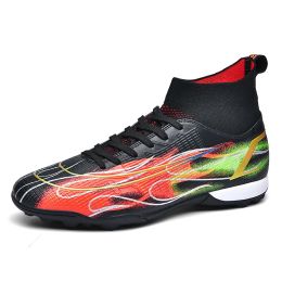 High Quality Soccer Shoes Mbappe Football Boots Futsal Chuteira Campo Cleats Men Training Sneakers Ourdoor Women Footwear TF/FG (Color: ss1391-TF-black)
