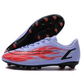 High Quality Soccer Shoes Mbappe Football Boots Futsal Chuteira Campo Cleats Men Training Sneakers Ourdoor Women Footwear TF/FG (Color: ss1413-AG-purple)