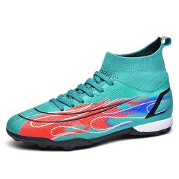 High Quality Soccer Shoes Mbappe Football Boots Futsal Chuteira Campo Cleats Men Training Sneakers Ourdoor Women Footwear TF/FG (Color: ss1391-TF-moon)