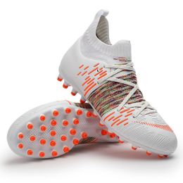 Neymar Future Soccer Shoes High Quality Football Boots Futsal Soccer Cleats Football Training Sneaker TF/MG Ourdoor men Footwear (Color: ss038-MG-RED)