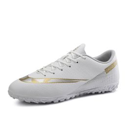 Kid Quality Soccer Shoes Neymar Football Boots Futsal Chuteira Campo Cleats Men Training Sneakers Ourdoor Women Footwear TF/AG (Color: 114-TF-white)