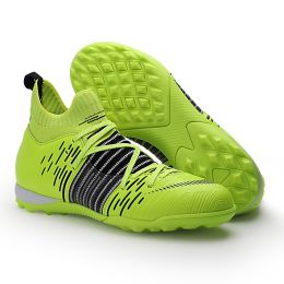 Neymar Future Soccer Shoes High Quality Football Boots Futsal Soccer Cleats Football Training Sneaker TF/MG Ourdoor men Footwear (Color: ss038-TF-GREEN)