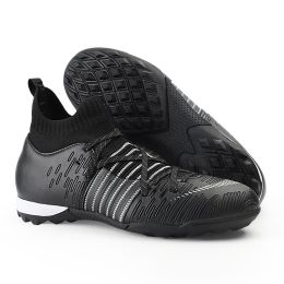 Neymar Future Soccer Shoes High Quality Football Boots Futsal Soccer Cleats Football Training Sneaker TF/MG Ourdoor men Footwear (Color: ss038-TF-BLACK)