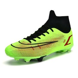 Kid Quality Soccer Shoes Neymar Football Boots Futsal Chuteira Campo Cleats Men Training Sneakers Ourdoor Women Footwear TF/AG (Color: 138-AG-green)