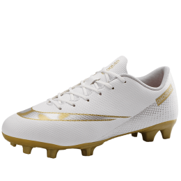 Kid Quality Soccer Shoes Neymar Football Boots Futsal Chuteira Campo Cleats Men Training Sneakers Ourdoor Women Footwear TF/AG (Color: 114-AG-white)