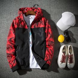Bomber Jacket Men Casual Fashion Slim New Spring Sportswear Motorcycle Mens Jackets Male Baseball Coats Plus Size 5XL (Color: Red, size: M)