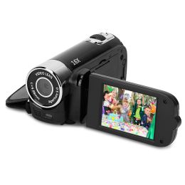 HD 1080P Digital Video Camcorder 2.7in 16X Zoom DV Camera 270Ã‚Â° Rotation Rechargeable Kid Camera w/Fill Light Selfie (Color: Black)