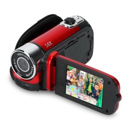 HD 1080P Digital Video Camcorder 2.7in 16X Zoom DV Camera 270Ã‚Â° Rotation Rechargeable Kid Camera w/Fill Light Selfie (Color: Red)