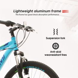 Elecony 26/27.5 Inch Mountain Bike for Adult & Teenagers (Color: Blue)