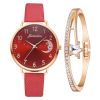 Ladies Quartz Watch Bracelet Set