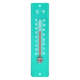 Gardtech Vertical Outdoor Thermometer with Double Scale; 7.8 inch Wall Temperature for Garden; Greenhouse; Field; Balcony (Color: Green)