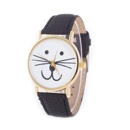 Mr. Whiskers Cat Watches 9 lives And 9 colors (Watch Color: Brown)