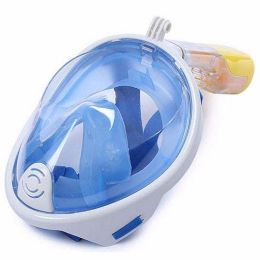 Full Face Snorkel Mask with Optional HD 1080P Action Sports Camera (Option: Mask Only)