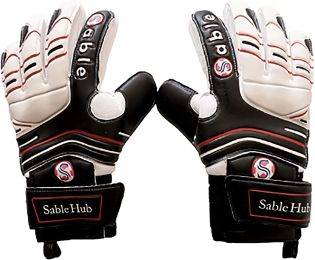 Sable Hub Goalkeeper Glove Cotton Material Football Gloves Protection | Super Grip Palms | Comfortable for Kids, Children & Adults (size: 9)