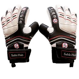 Sable Hub Goalkeeper Glove Cotton Material Football Gloves Protection | Super Grip Palms | Comfortable for Kids, Children & Adults (size: 10)