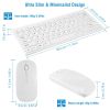 Wireless Keyboard and Mouse 2.4GHz Multimedia Mini Keyboard Mouse Combos USB Receiver