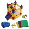 Bounce House Castle with Slide;  Storage Bag;  Inflatable Jumper House for Kids Aged 3-10;  Castle Bouncer for Indoor and Outdoor
