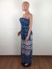 Casual Printed Strapless Maxi Dress