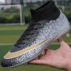 New Football Shoes Man Soccer Boots Artificial Grass Original Superfly High Ankle Kids Shoes Crampons Outdoor Sock Cleats Shoes