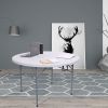 48inch/32inch Round Folding Table Outdoor Folding Utility Table White XH