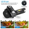 HD 1080P Digital Video Camcorder 2.7in 16X Zoom DV Camera 270Ã‚Â° Rotation Rechargeable Kid Camera w/Fill Light Selfie
