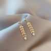 Wholesale Metal Wheat Ear Pendant Jewelry Necklace Set