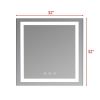 LED Lighted Bathroom Mirror, Horizontal/Vertical Wall Mounted Vanity Mirror with Light, Anti Fog, Dimmable Touch Sensor 5 Size