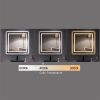 LED Lighted Bathroom Mirror, Horizontal/Vertical Wall Mounted Vanity Mirror with Light, Anti Fog, Dimmable Touch Sensor 5 Size