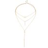 necklace pendant sweater chain women crystal dots multilayer beach accessory