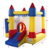 Bounce House Castle with Slide;  Storage Bag;  Inflatable Jumper House for Kids Aged 3-10;  Castle Bouncer for Indoor and Outdoor